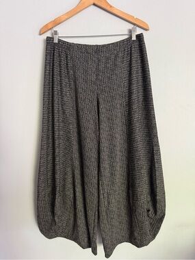 Alembika Women’s 5 (US 14-16) Punto Pants Gray Textured Tapered Pull On Pant